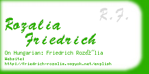 rozalia friedrich business card